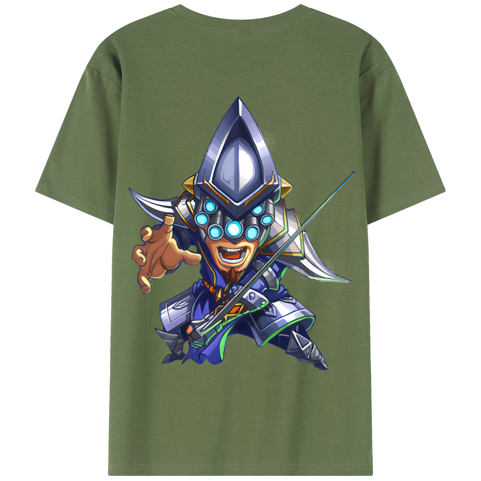 （画像用） リーグ・オブ・レジェンド League of Legends LOL 綿100％ メンズ半袖Tシャツ（バックプリント） 通気性